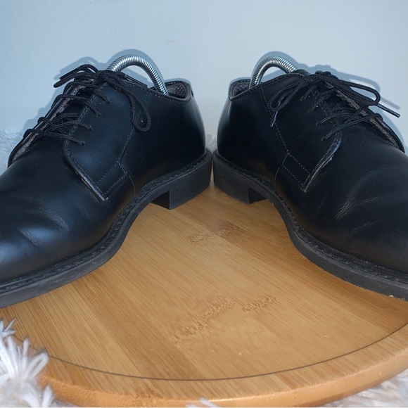 Bates Black Leather Oxfords Mens 7.5 - Picture 5 of 9